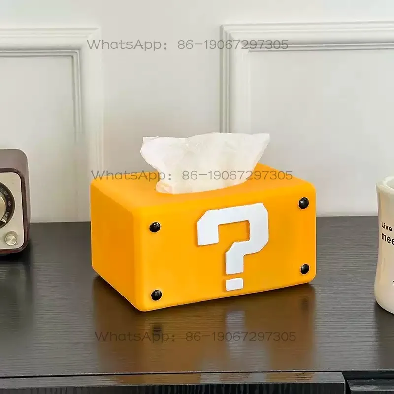 Cartoon creative question mark tissue box household living room dining table coffee table desktop paper storage box