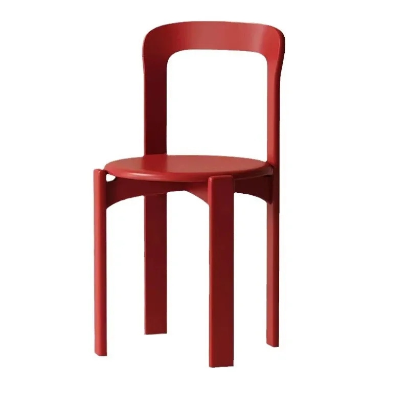 

Dining chair stackable desk premium minimalist nordic retro home solid wood