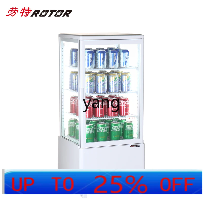 

X C hot and cold display four-sided glass vertical table type beverage cake string refrigerator