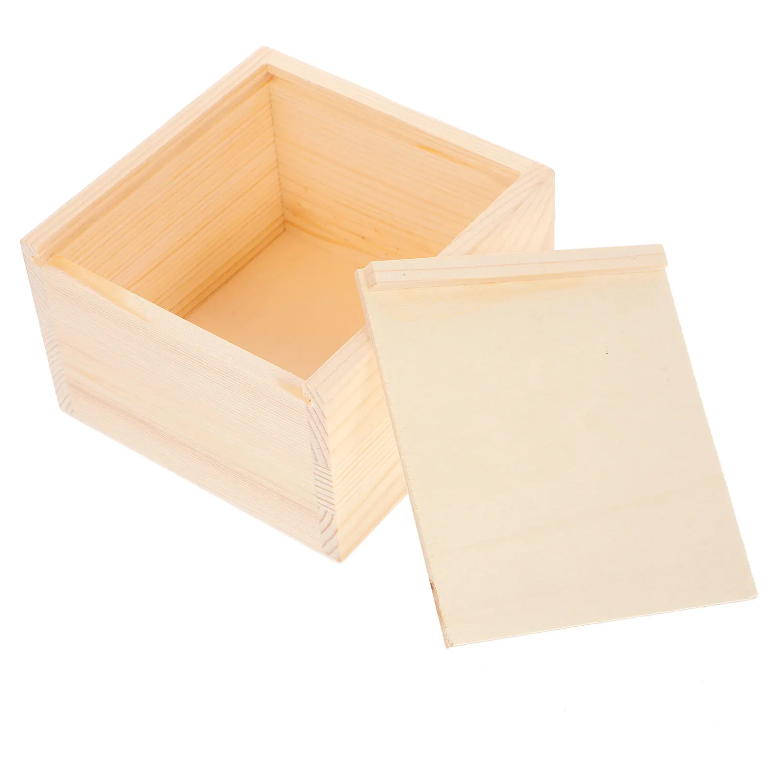 

Push Cover Square Shape Lightweight Eco Friendly Durable Storage Jewelry Rings Bracelet Gift Case Wooden Square Wooden Jewelry