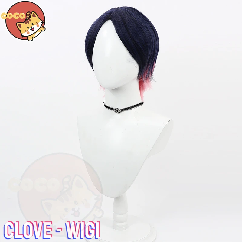 Perruque Cosplay Courte Bleu Foncé, Jeu Valorant