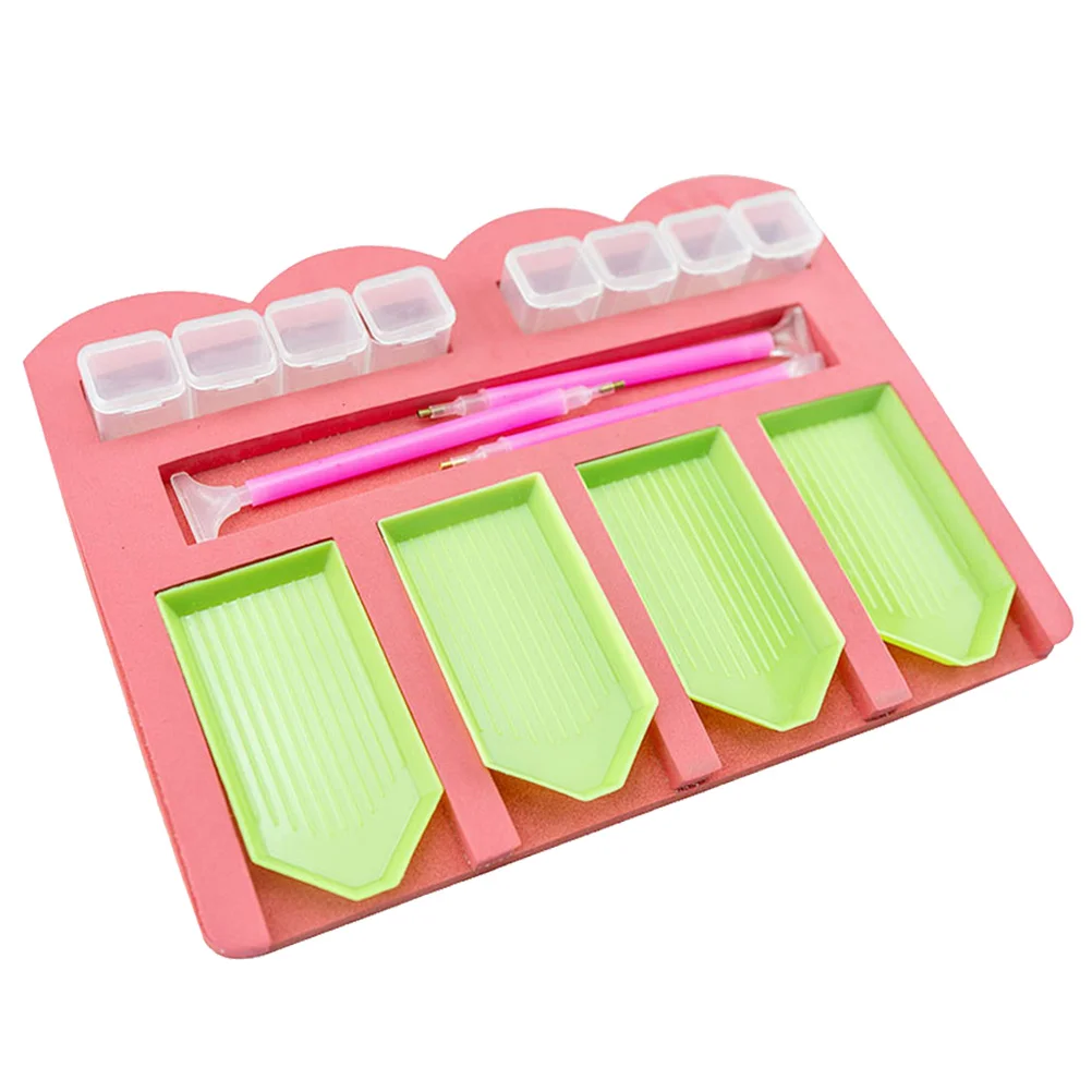 

10 Pcs Painting Tool Tray Drill Container Multifunction Rhinestone Resin Tools DIY Accessories