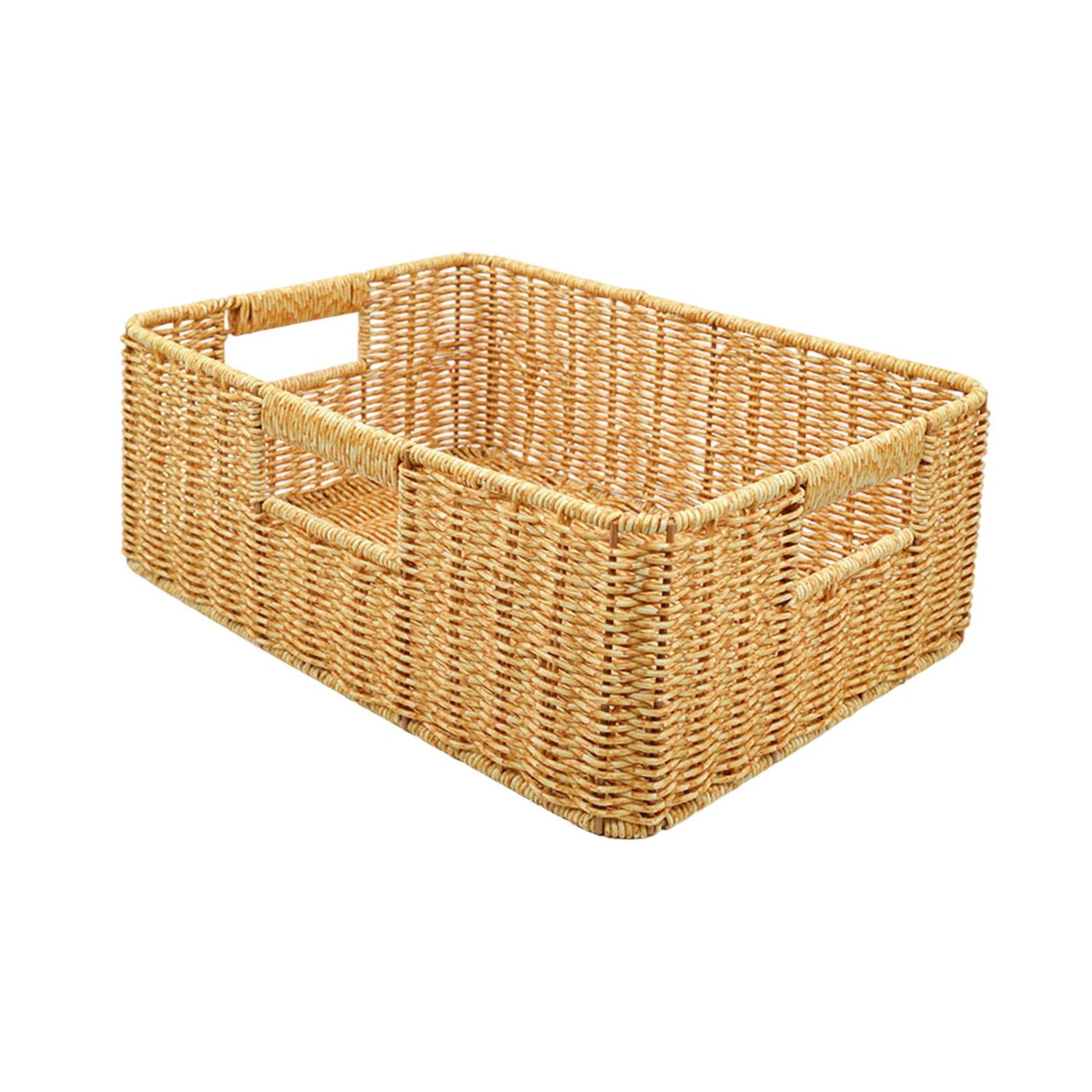 Enhance your home\'s organization with this stylish and durable rattan basket - The perfect solution for effortless countertop an