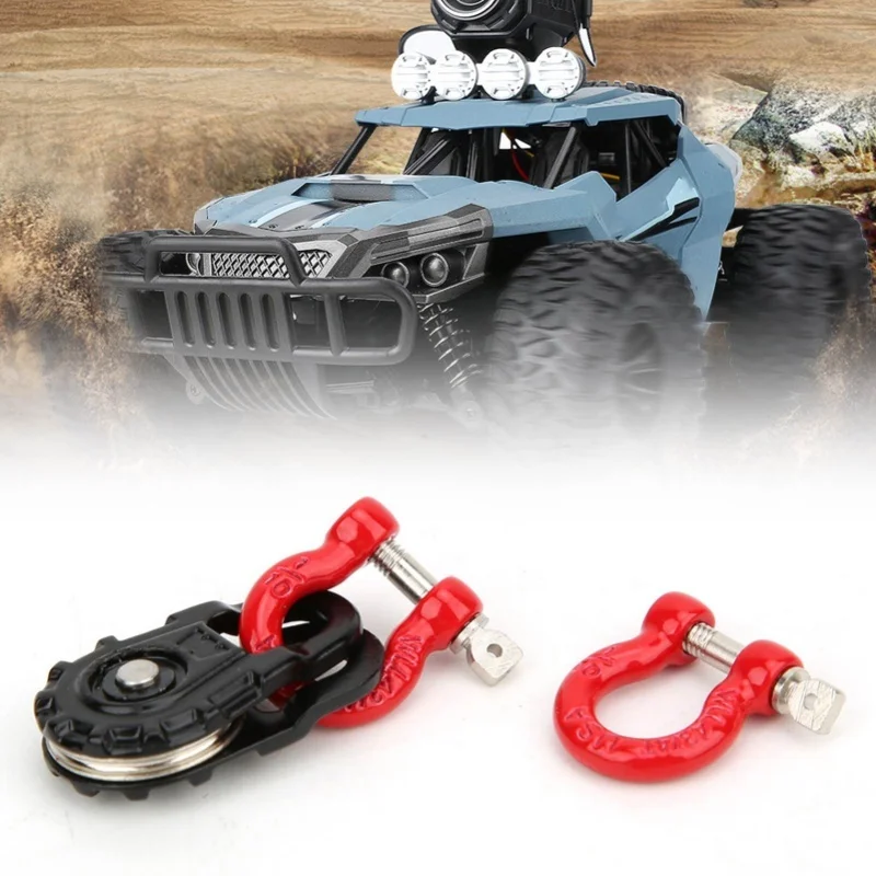 Rescue Equipment Three Piece Set RC Steel Rope / Pulley / Lock Sleeve For RC Model Car Climbing Vehicle