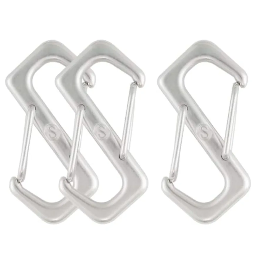 SHON على شكل سلك بوابة حلقة تسلق 21 3 "مزدوجة الوجهين S المفاتيح كليب الفولاذ المقاوم للصدأ S مقاطع حلقة تسلق مزدوجة #1