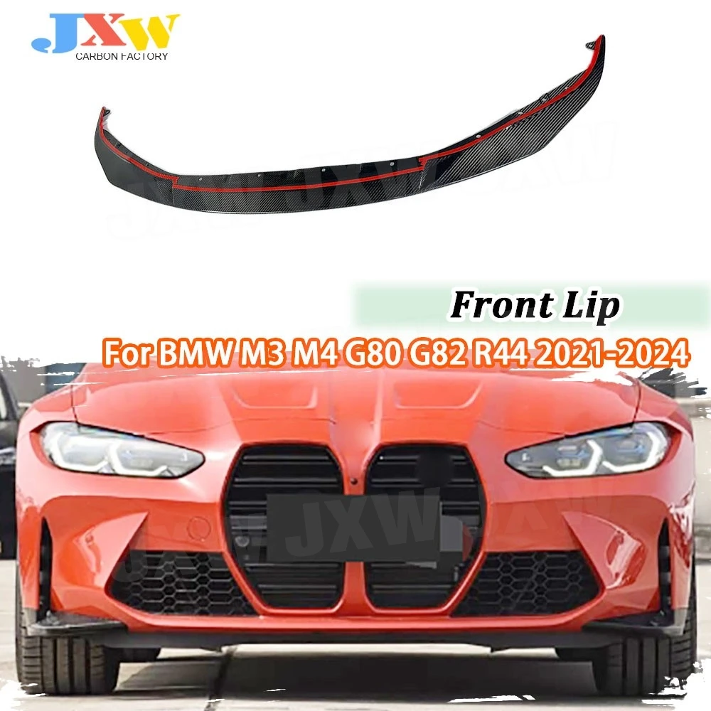 

Real Dry Carbon Fiber Front Lip Bumper Chin Spoiler for BMW G80 M3 G82 G83 M4 2021-2024 Side Skirts Extension BodyKit FRP