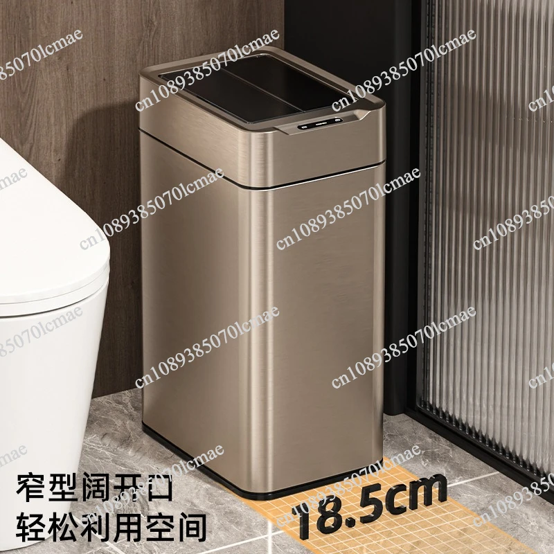 Automatic Sensor Trash Can with Night Light, Large Capacity Touchless Garbage Bin for Kitchen Living Room Bathroom Bedroom