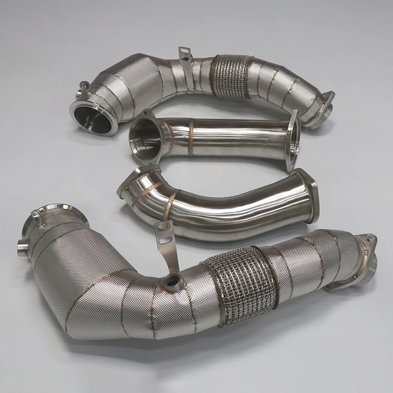 High Performance Downpipe With Three-Way Catalytic Converter Exhaust for  X5M X6M F95 F96 4.4T OEM & ODM Available