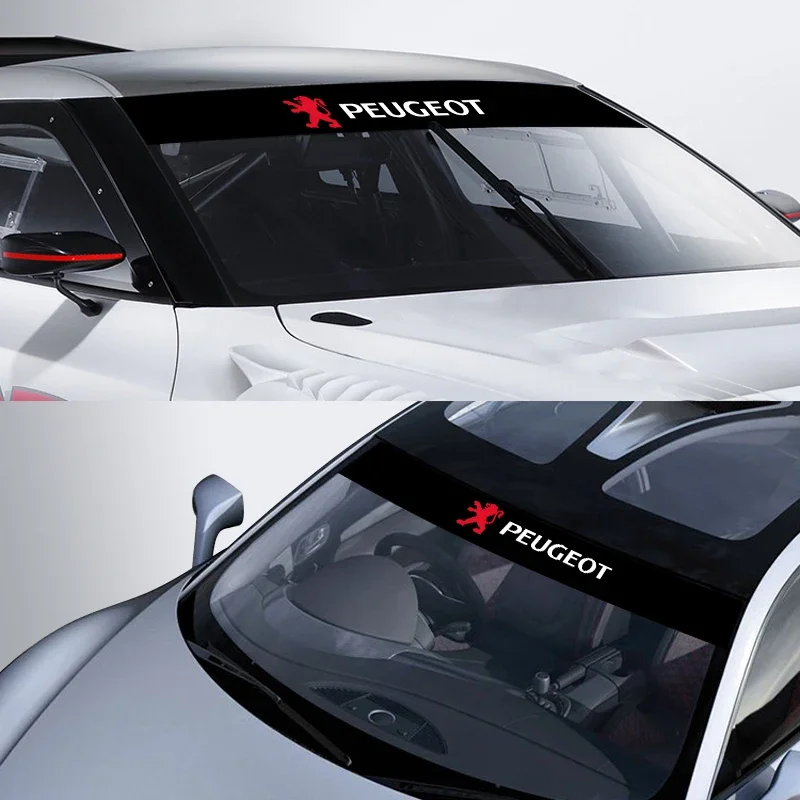 Car Front Windshield Stickers Front and Rear Decorative Decals Sticker For Peugeot 206 207 307 3008 2008 308 407 408 508 301 208