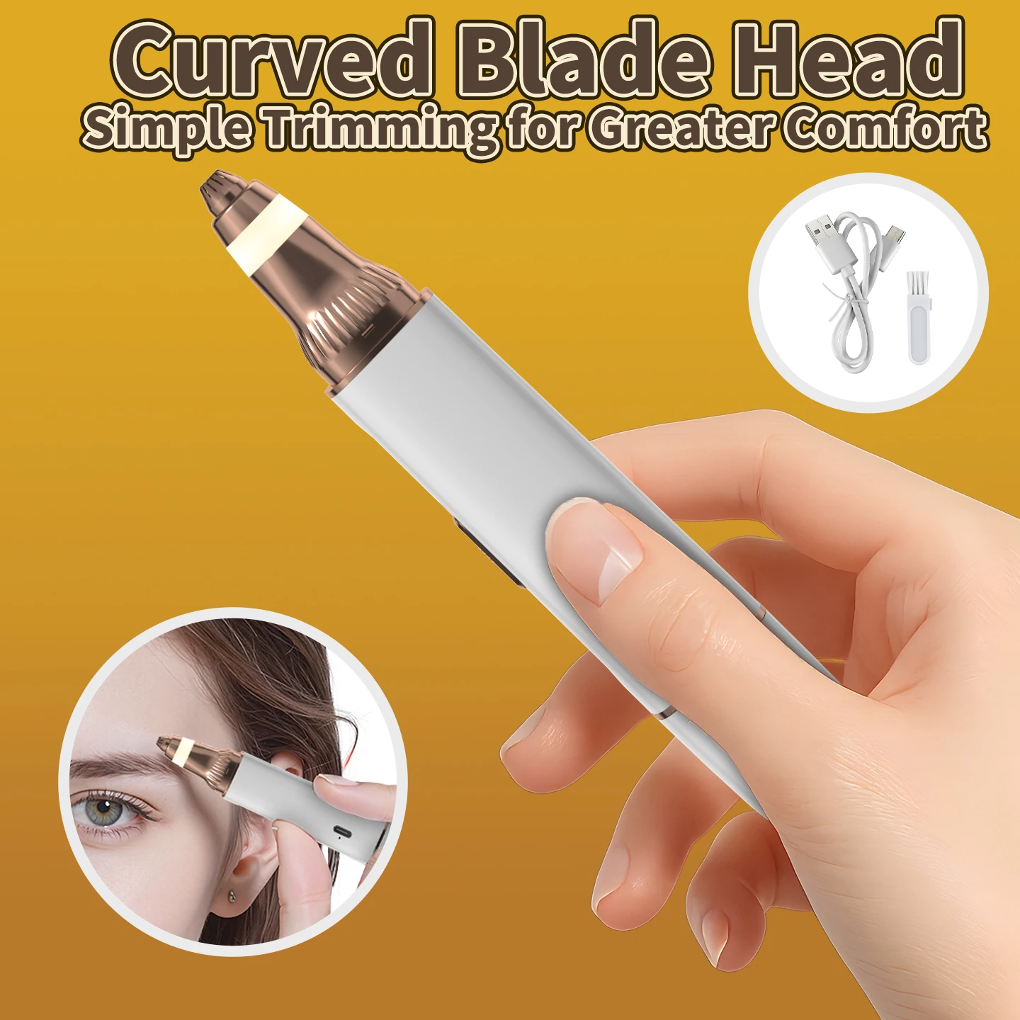 OMUONE 2 in 1 Electric Hair Trimmer for Women Dual Head Lady Shaver Dual-purpose for Shaving
