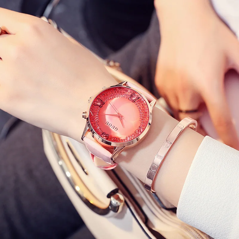 

New High-End Selection Of Women'SWatchesTrendy And Stylish Quartz Watches With Simple And Elegant Large Dials And Leather Straps