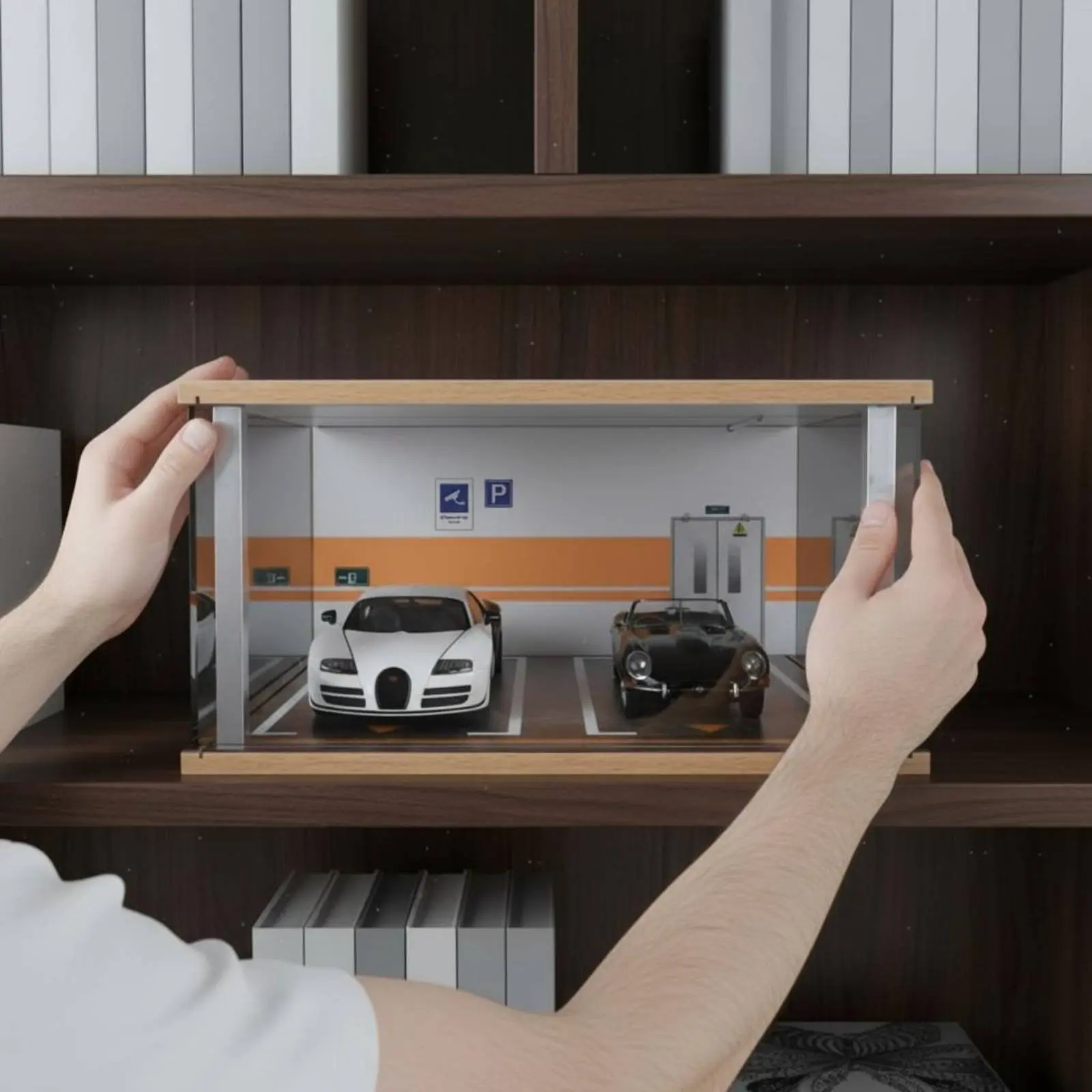 vetrina-per-auto-in-scala-1-18-modello-realistico-con-illuminazione-garage-di-parcheggio-alimentato-a-batteria
