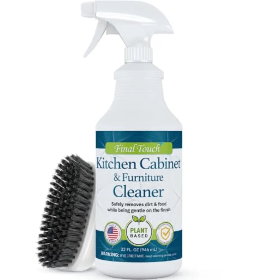 

Kitchen Cabinet Cleaner - Plant Based Cleaner Solution, Safe on Paint and Wood, Safe for Daily Use, No Residue, Eco-Friendly, A