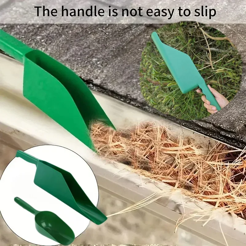 Getter Gutter Scoop Large Capacity Spade Home Garden Roof Leaf Gutter Cleaning Shovel Tool Multipurpose Dirt Debris Remove Tool