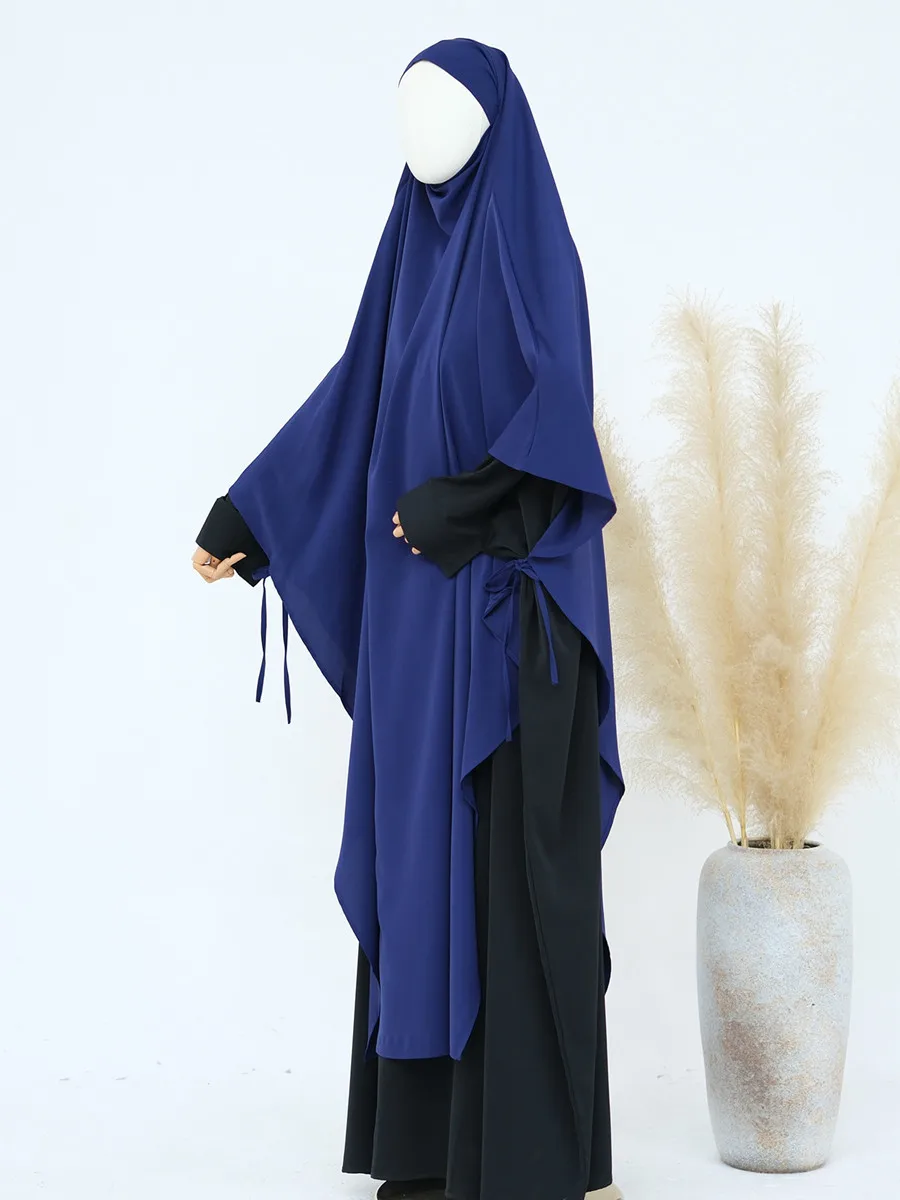 Middle East Muslim Women Dubai Abayas Nida Big Solid Hijab Ramadan prayer Robe Scarf Femme African Islamic modest Plus Headscarf