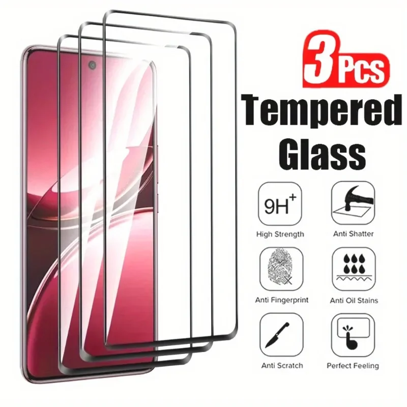 

3-1Pack Premium 9D Tempered Glass Screen Protector for Vivo X200 Pro V50 Lite X100 Pro Ultra V40 Pro Glass 9H HD Film Full Cover
