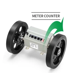 K50 Z96-F Mechanical Meter Counter Length Distance 0-9999.9 Double Rolling Wheel Mechanically Driven Recorder Measuring length