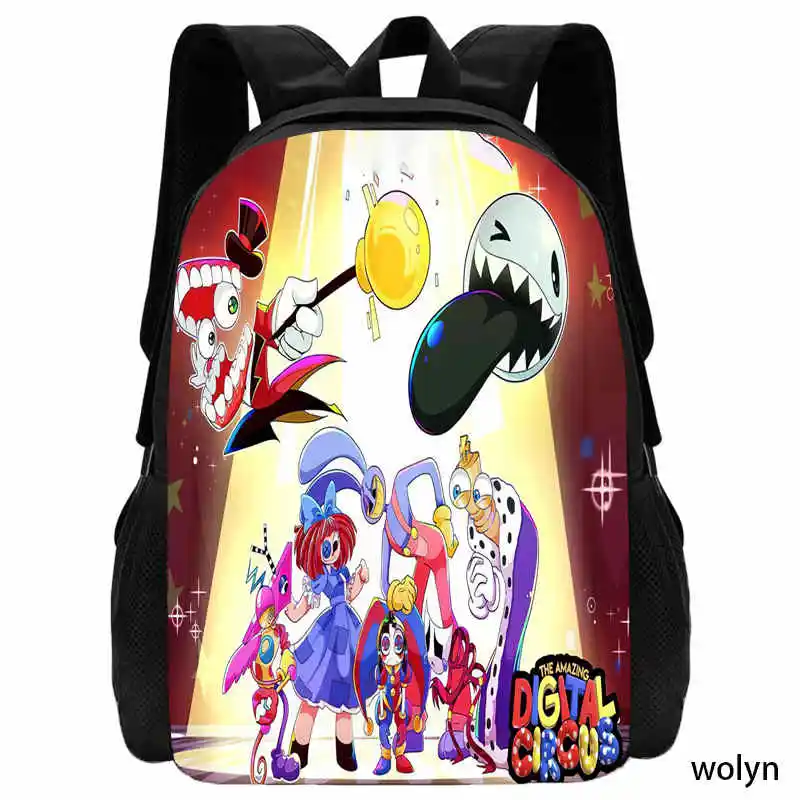 The Amazing Mochila Digital Circus Children Backpack Newly Styles Cartoon Anime School Bag for Girls,School Backpack for Pupil