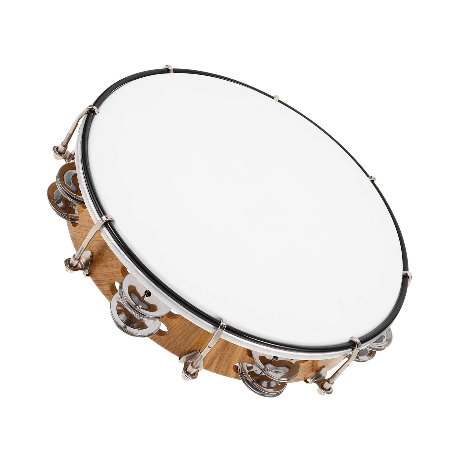 10 인치 컬러 탬버린 벨 핸드 타악기 드럼 조정 가능한 튜닝 휴대용 크기 성인을위한 전문 악기 뮤지컬