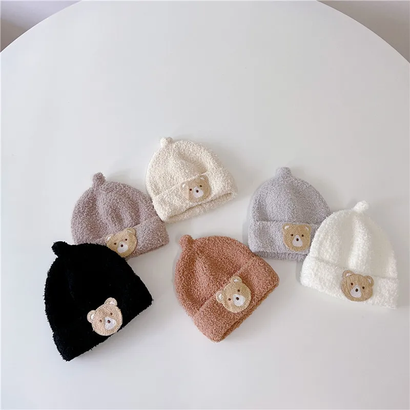 

MILANCEL 2022Winter Baby Hat Newborn Girls Hat Infant Boy Bear Hats