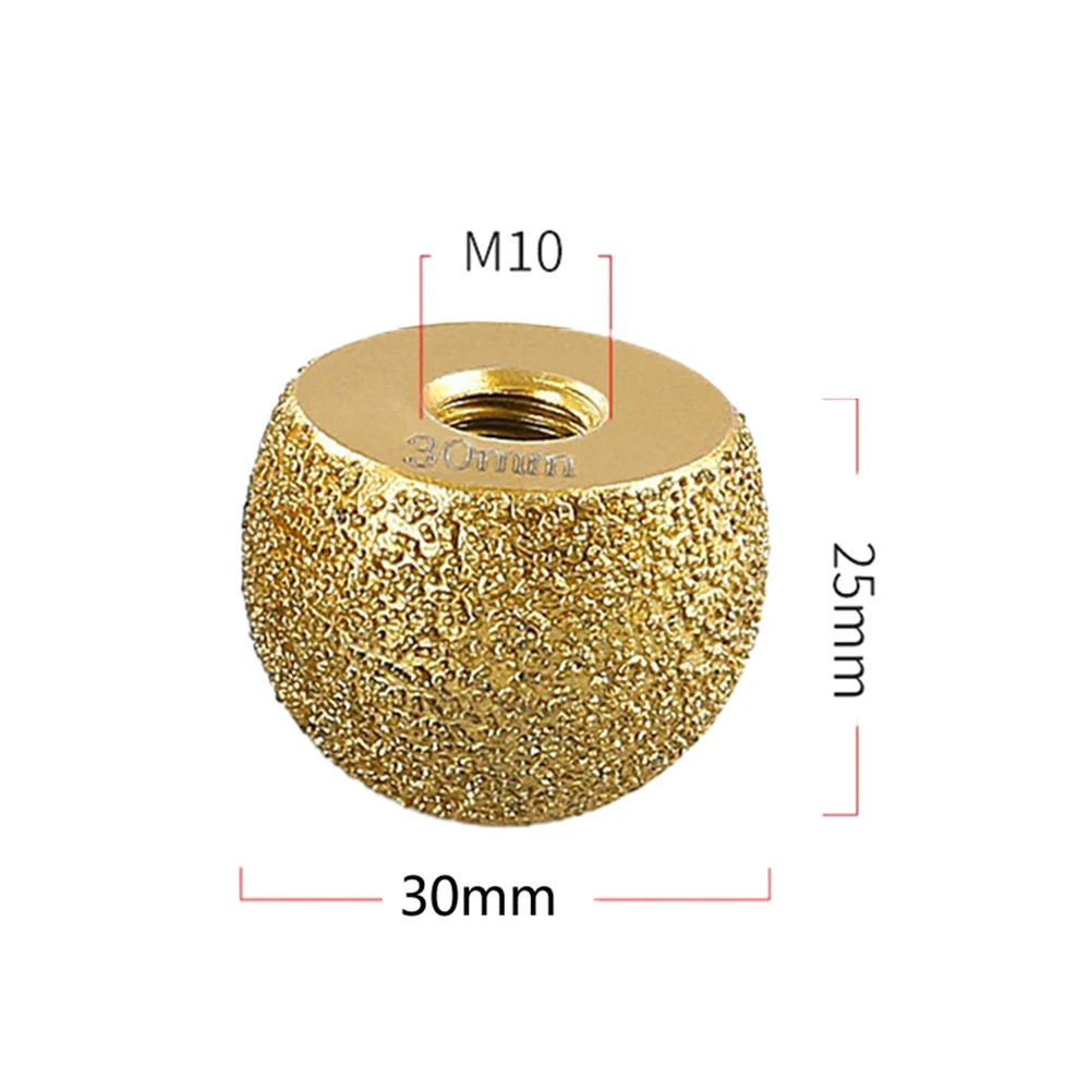 

Brand New Grinding Head Tool For Electric Drill For Stone Internal Arc M10 Round 1pc Abrasive Tool Diamond Brazed