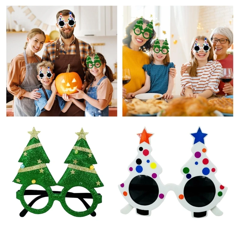 2025 New Funny Creative Santa Beard Glasses Frame Christmas Eyeglasses Photo Props Holiday Party Decoration Costume Accesories