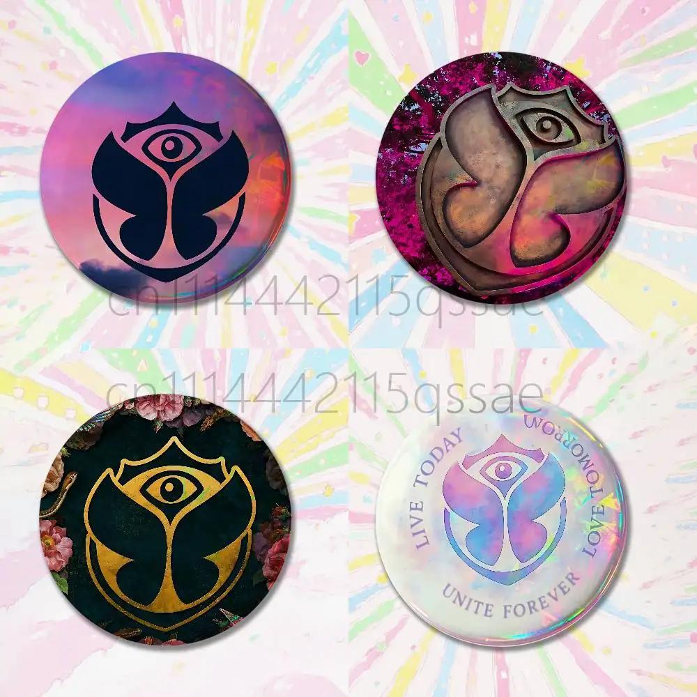 T-Tomorrowland Music Pin Button Custom Anime Role Old-school Brooch Cartoon Collar Badge Jewelry Gift Fans
