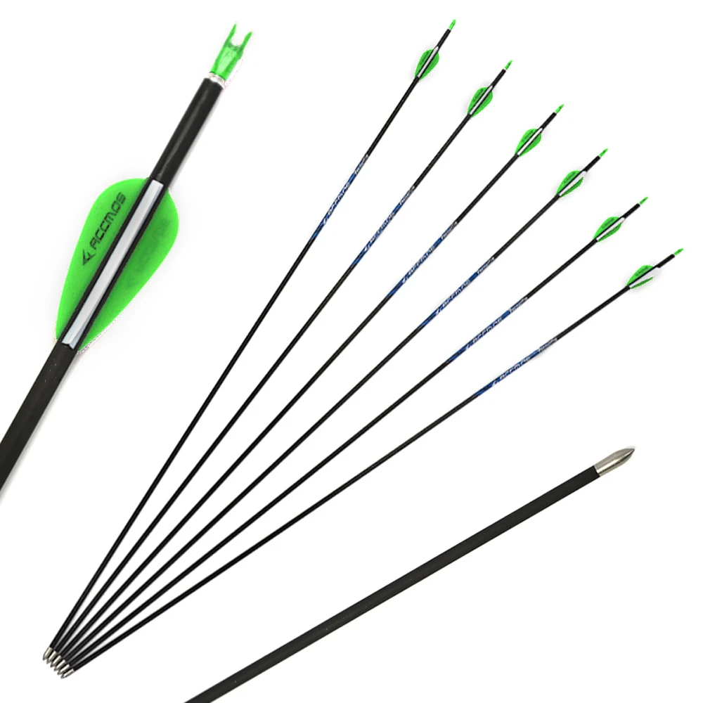 32inch Pure Carbon Arrow Spine 300 350 400 500 600 700 800 900 1000 Pure Carbon Arrow Shaft ID4.2mm Shooting Target Arrow