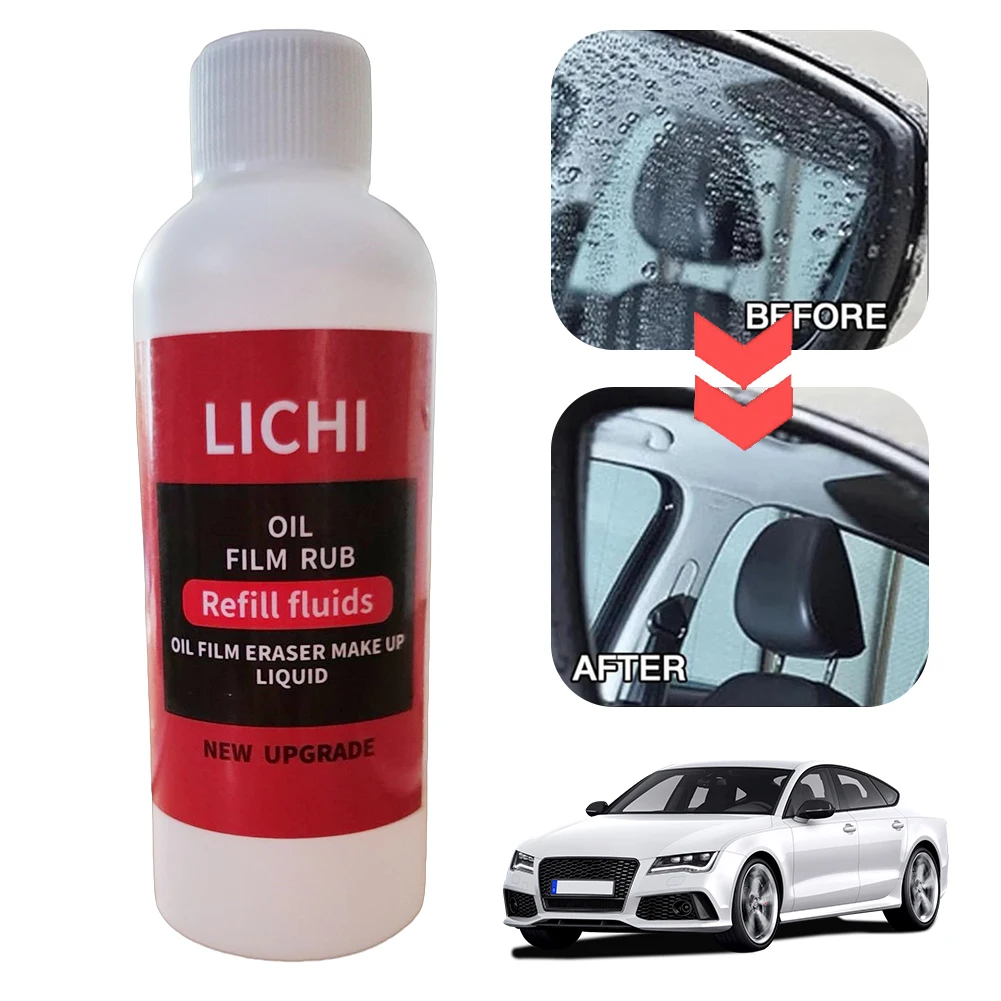 100ml Car Glass Oil Film Remover Car Windshield Cleaner Liquid Windshield Glass Polishing Compound Auto Dirt Removal Car Wash