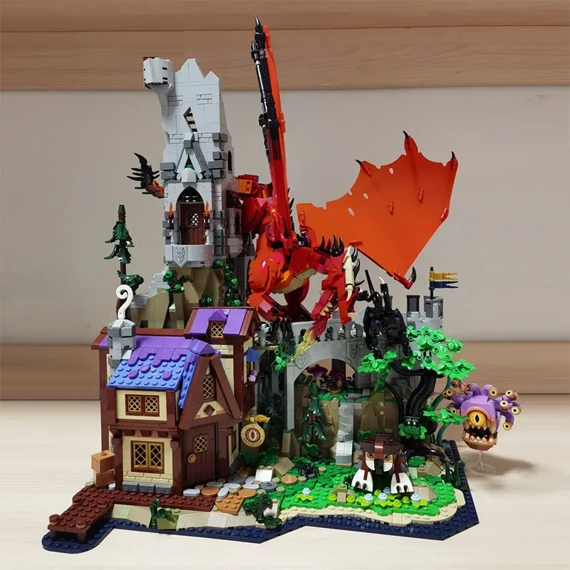 

3745PCS Creative Dungeons and Dragons Red Dragon's Tale Building Blocks Assemble Bricks Toy Gift for Children Adult