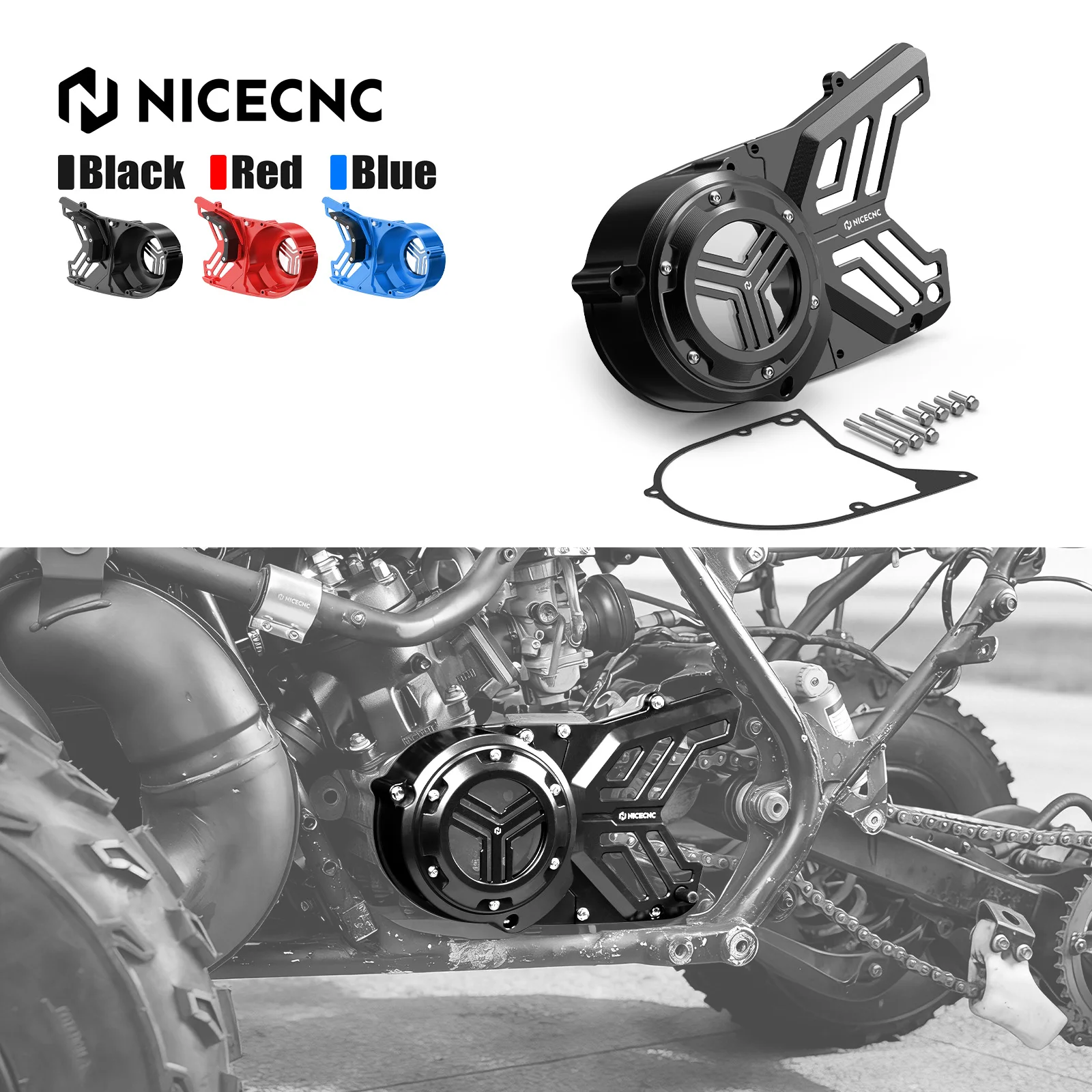

NICECNC Stator Cover For Yamaha Banshee 350 YFZ350 1987-2006 2GU-15411-00-00 Aluminum Alloy ATV Motorcycle Engine Hood Accessory