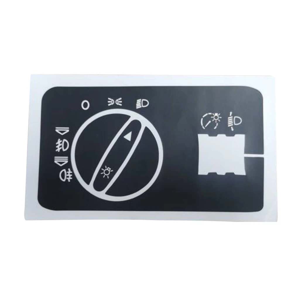 

Dashboard Button Sticker Light Switch Sticker Car Maintenance DIY Car Repair Black Overlay Firm Adhesion High Quality Material