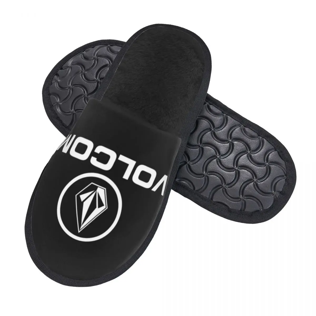 Custom Volcoms Logo Soft Memory Foam House Slippers Women Cozy Warm Anti-Skid Slipper