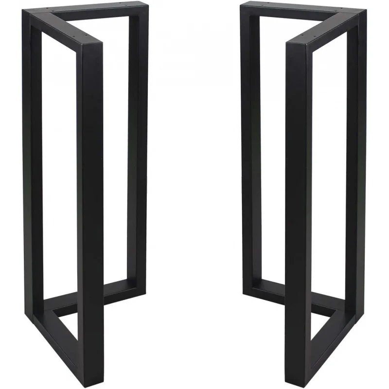 Furniture Legs 35”Height 17.”Wide Rustic Decory Right Angle Shape Table Legs,Heavy Duty Metal Desk Legs,Dining Table Legs,Indu