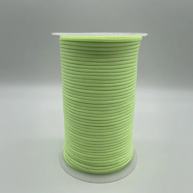 Paracord con núcleo de 9 hebras de 50M/100M de diámetro, cuerda de paraguas luminosa para exteriores, cuerda para tienda de campaña al aire libre, seguridad de escalada