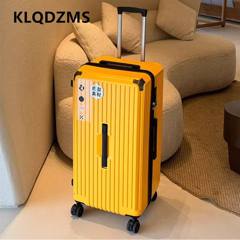 

KLQDZMS Suitcase 24"26"Large Capacity Trolley Case Thickened Password Box 28"30 Inch Family Travel Essentials Men's Luggage