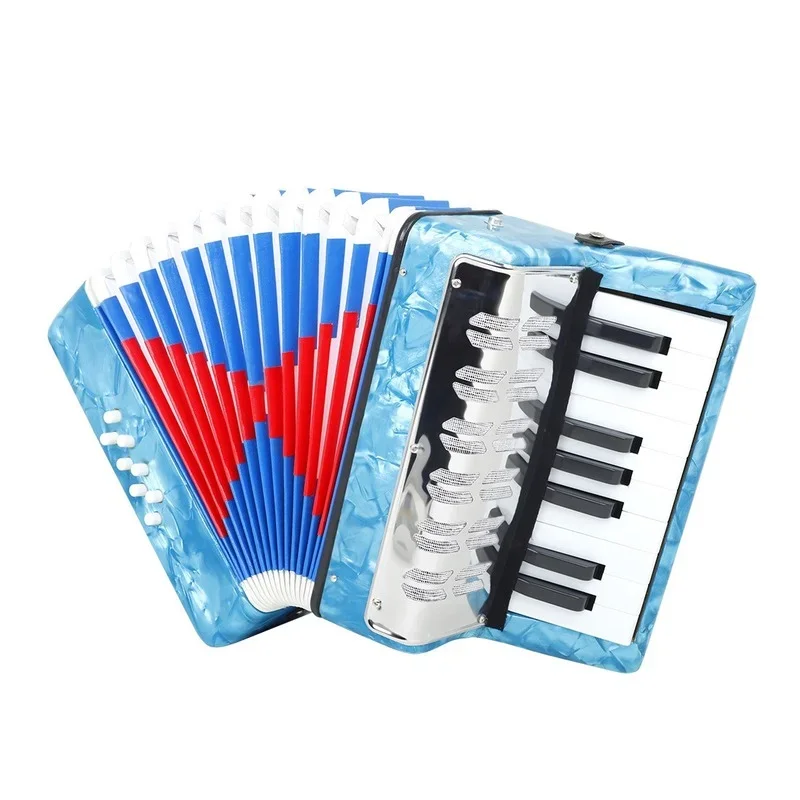 

Mini Small 17-Key 8 Bass Accordion Educational Musical Instrument Toy 4 Colors for Kids Children Amateur Beginner Christmas Gif