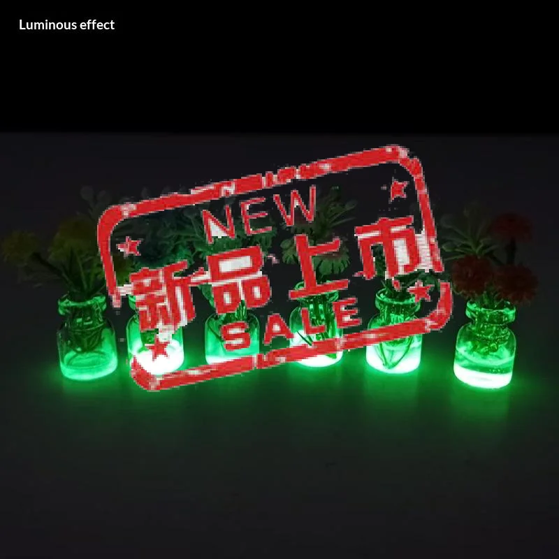 

[]1:12 Scale Miniature Colorful Carnation Vase Realistic Clear Glass Jar For Dollhouse Decor Photo Props