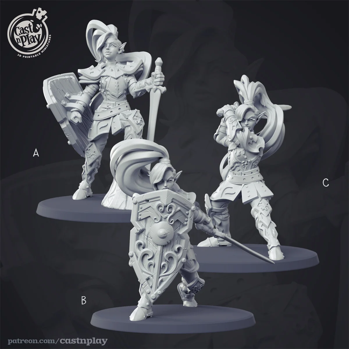 Miniatuur Harsmodel [Arena] Ridder, Halfling Krijger, Elf Dnd War Schaken Submodel Ongeverfd