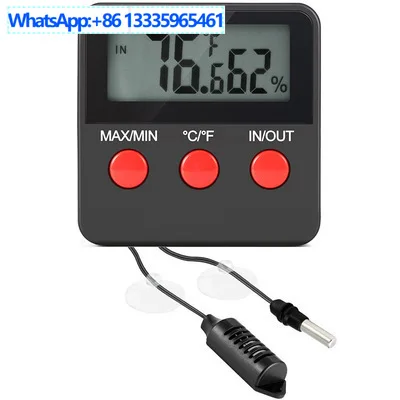 For Electronic Digital Display Thermohygrometer Crawling Pet Wet and Dry Temperature Monitor Egg Hatching Thermohygrometer