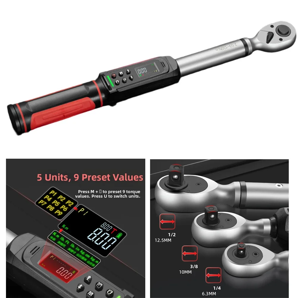 

For DIY Enthusiasts Overload Protection Wrench Digital Torque Wrench Home Improvement Built-in Overload Protection