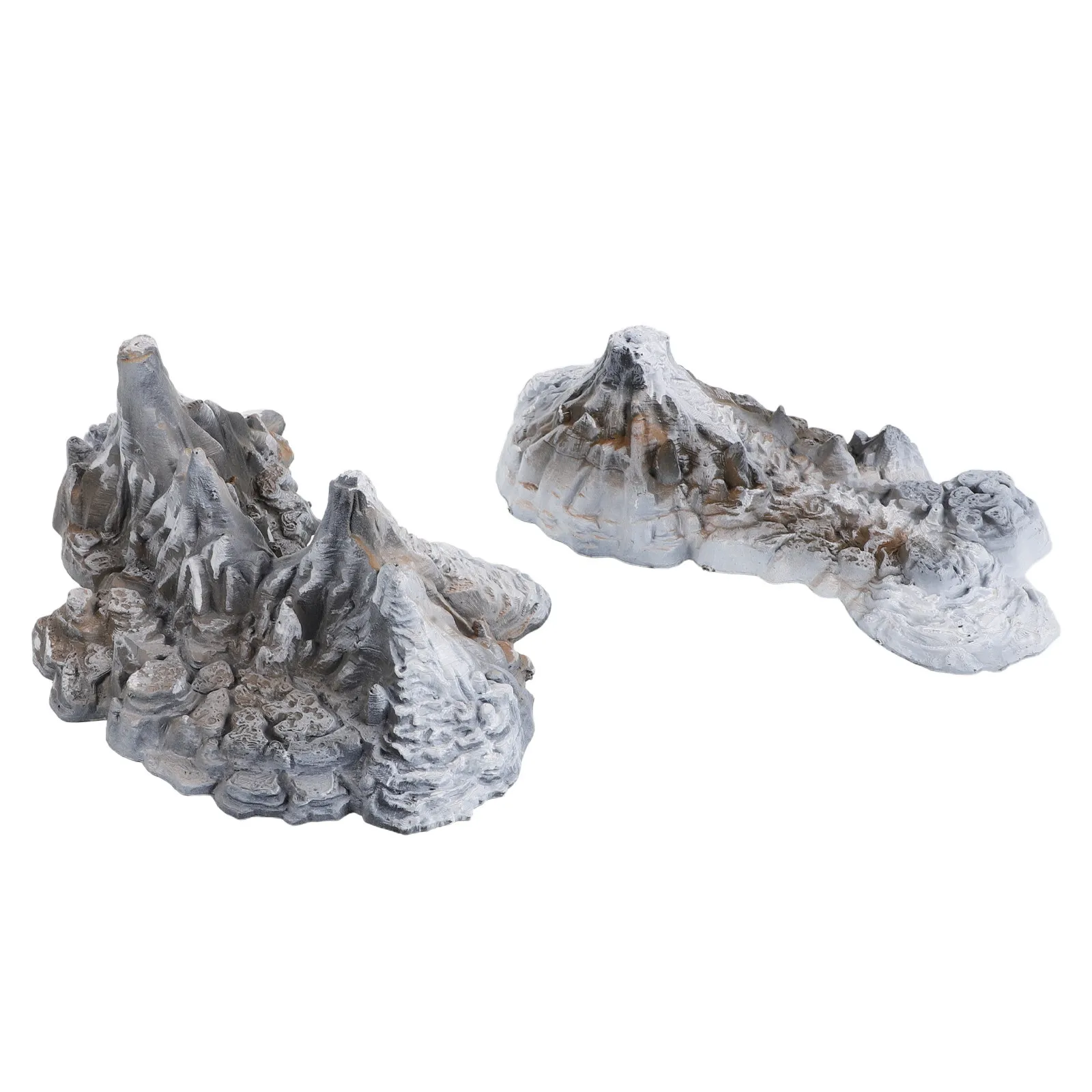 Realistic Mini Snow Mountain Models 2pcs Plastic Educational Science Decor for Classroom Micro Landscape Diorama
