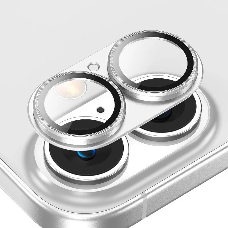 غطاء كامل لعدسة الكاميرا المعدنية لهاتف iPhone 17، غطاء خلفي من زجاج الألومنيوم الفاخر مضاد للخدش مع غطاء حلقي #1