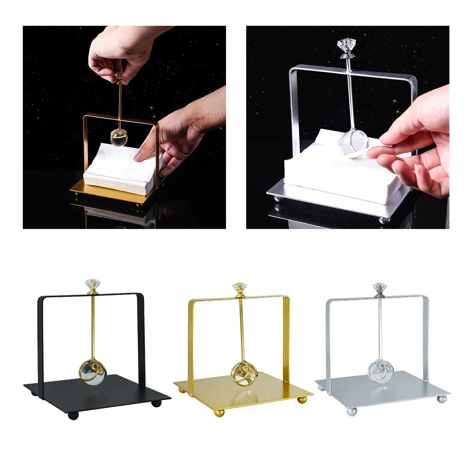 Napkin Holder Rack Metal Tabletop Letters Napkin Dispenser Tray Flat Napkin Dispenser for Party Bar Countertop Kitchen Cafe