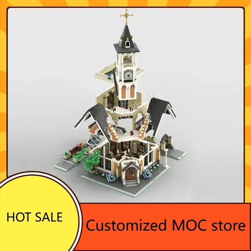 

3117 шт., мемориальная церковь Святого Джозефа MOC, праздничные пазлы с видом на улицу, архитектура, сборка DIYA, креативные игрушки, подарки для детей, возраст