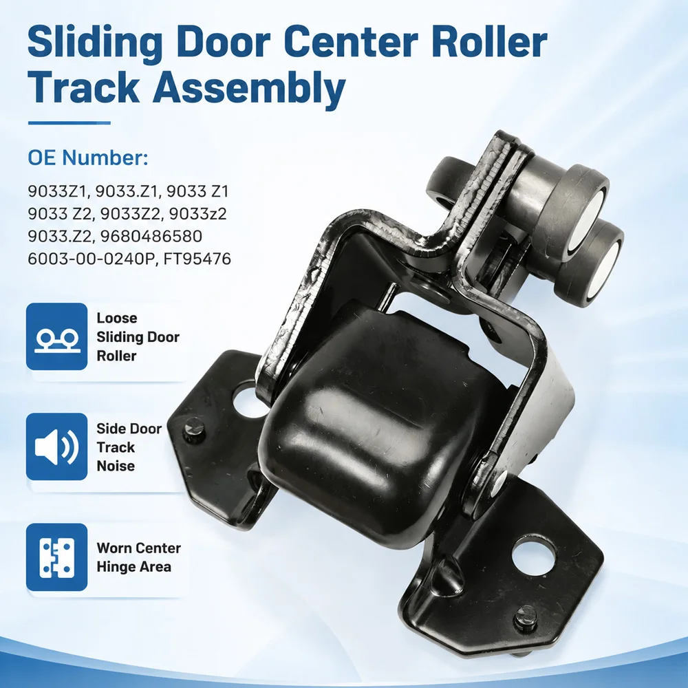 For Citroen Berlingo II Partner II  B9 2008-2018 Car Left /Right Side Sliding Door Guide Hinge Roller 9033Z1,9033Z2,9680486580 - view 3