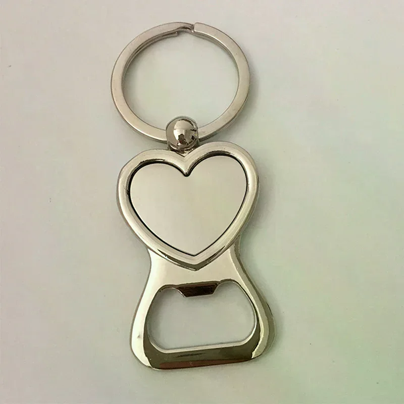 1pc Heart Shaped Heart Beer Bottle Opener Key Chain Portable Party Small Gift Home Decoration