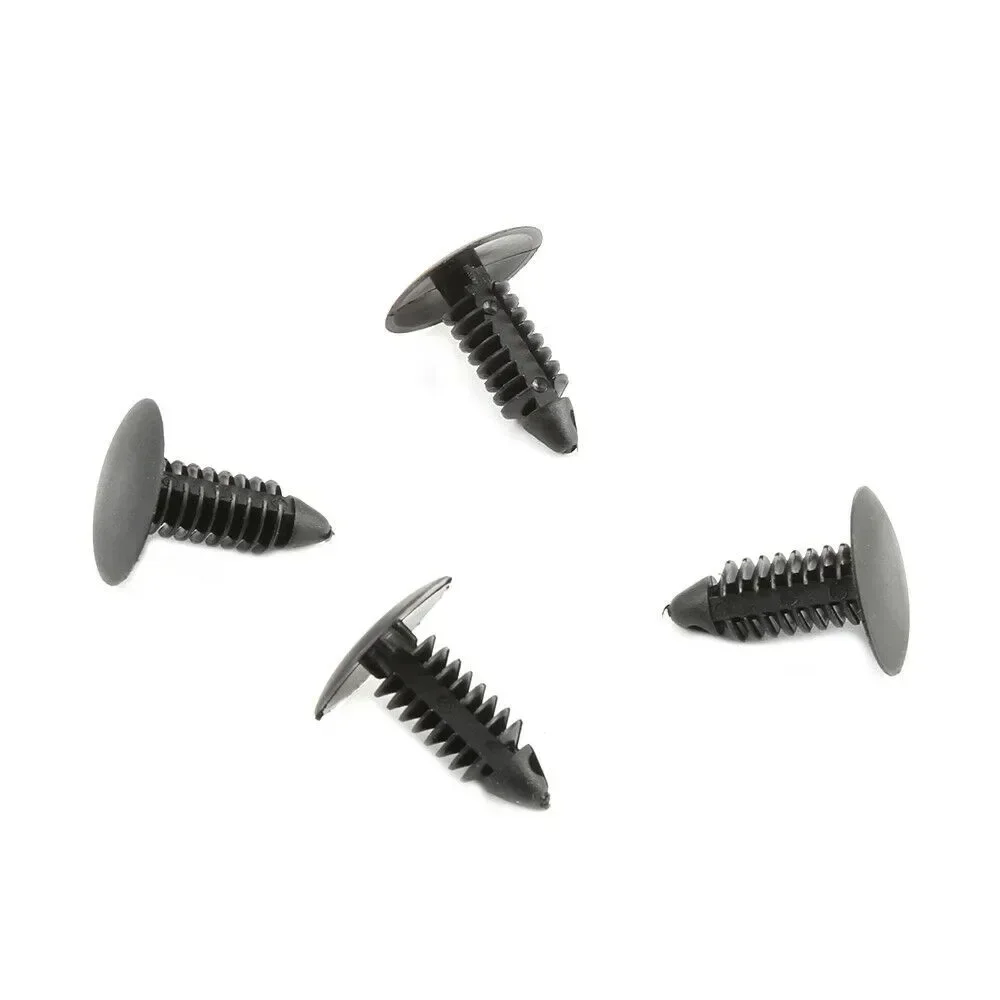 Carhome 4 قطعة أسود 7 مللي متر ثقب الوفير المقابس مقاطع ل الجبهة لوحة ترخيص ثقوب غطاء البلاستيك السحابة المسمار برشام اكسسوارات السيارات