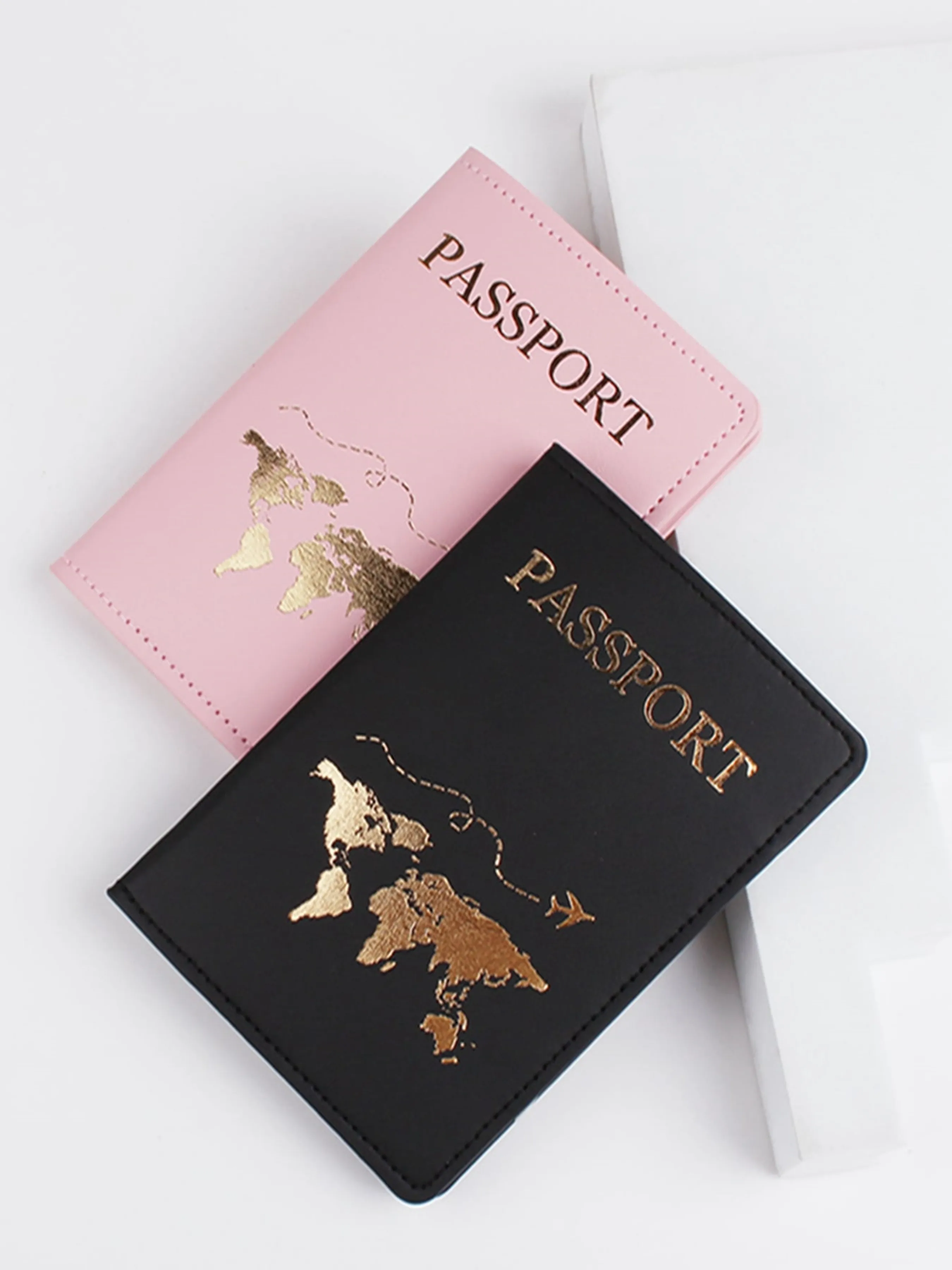 

Map PU Leather Passport Cover Case with Card Slot Card Holder Lightweight Travel Accessories Wallet Gift For Women For Men