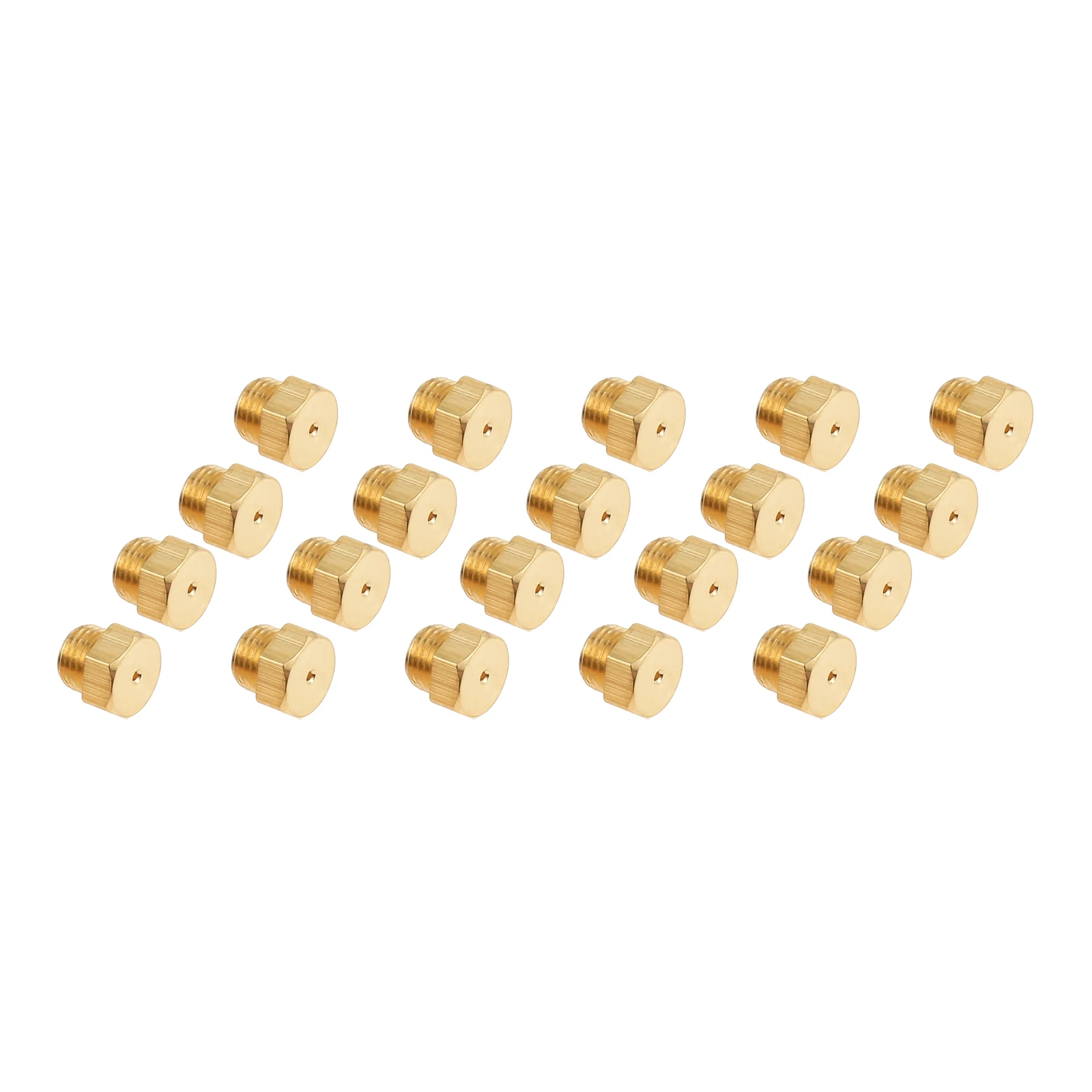 20Pcs M5*0.5mm Brass Jet Nozzle for Propane LPG Gas Pipe Water Heater DIY Burner Parts